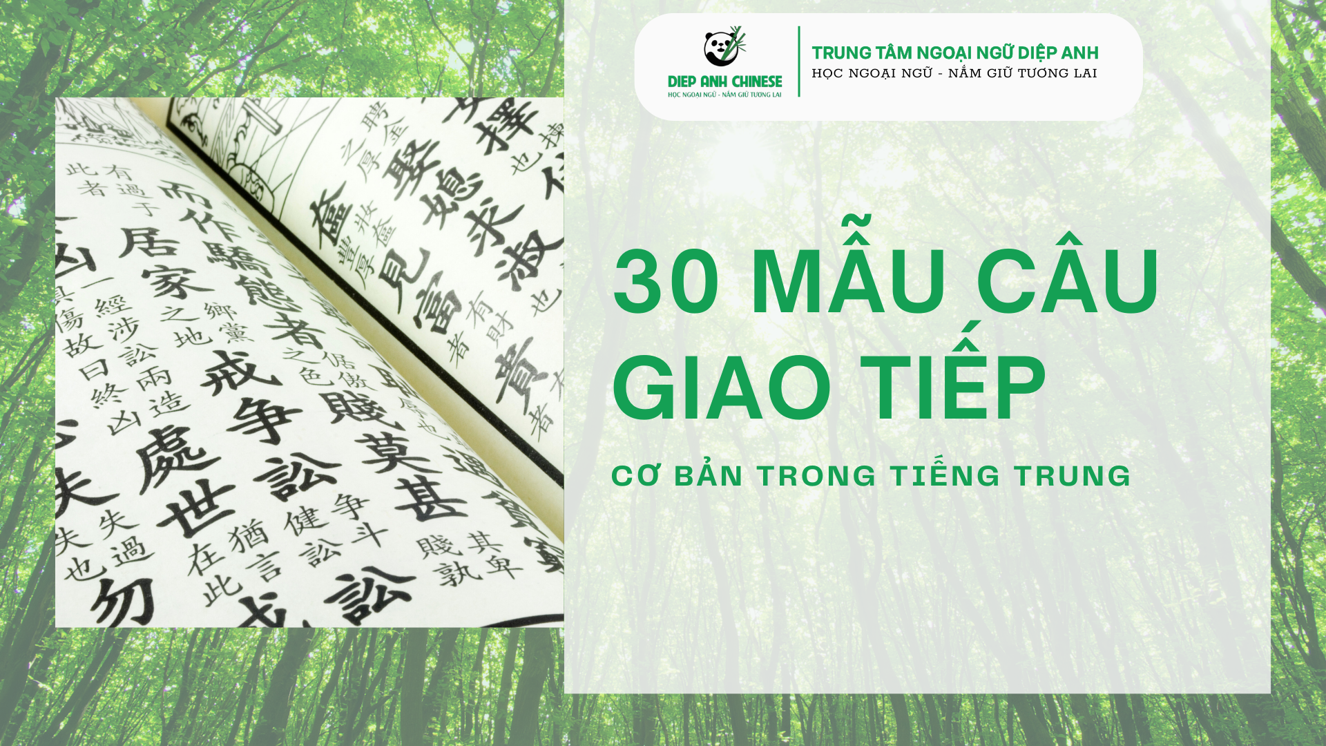 30 mẫu câu giao tiếp hàng ngày trong tiếng Trung
